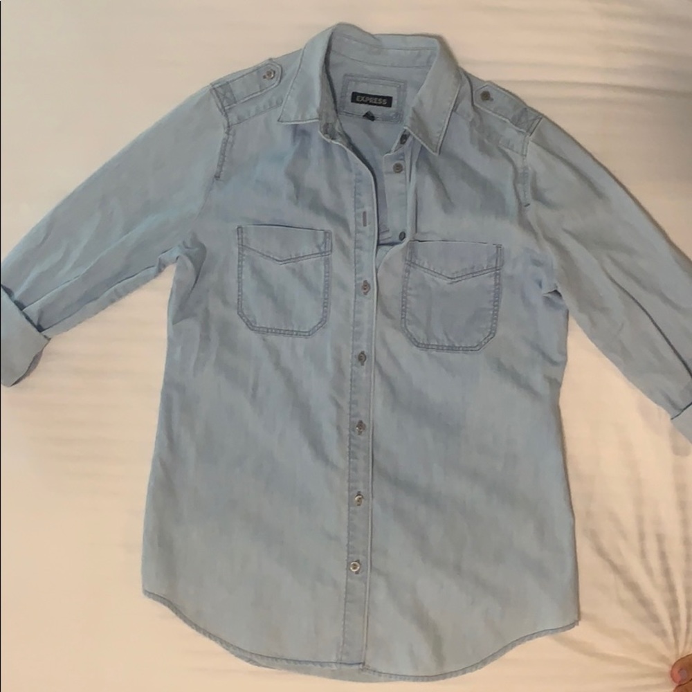 Express Denim Button Down